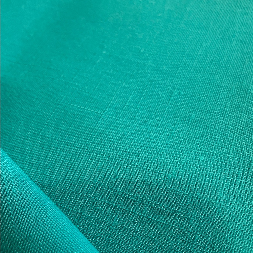 Vintage Teal Linen Fabric 1.5 yards - Picture 2 of 2